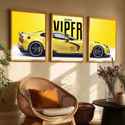 Big Dodge Viper Cars Wall Art Paintings for Living Room Bedroom