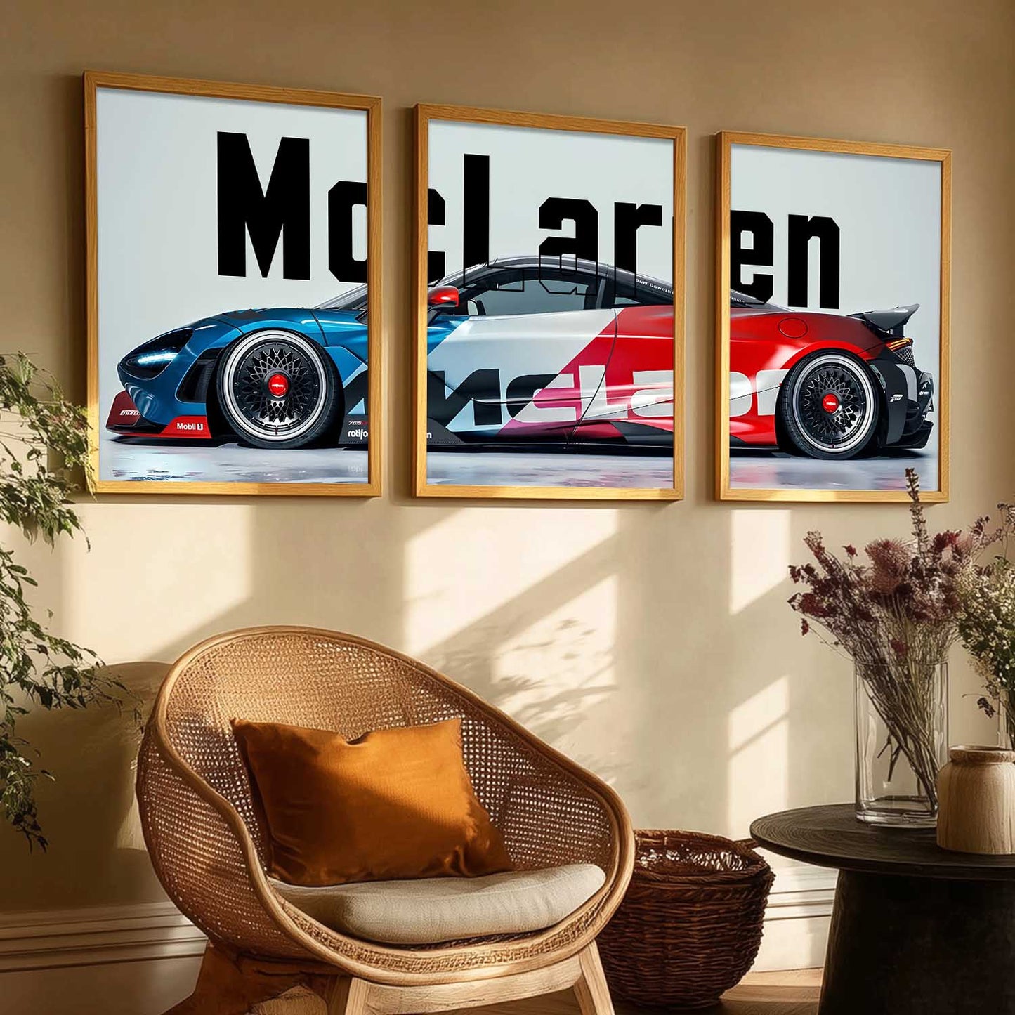 Big McLaren Car  Wall Art Paintings for Living Room Bedroom