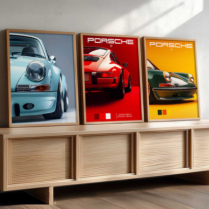 Big Porsche 911 Car Wall Art Paintings for Living Room Bedroom