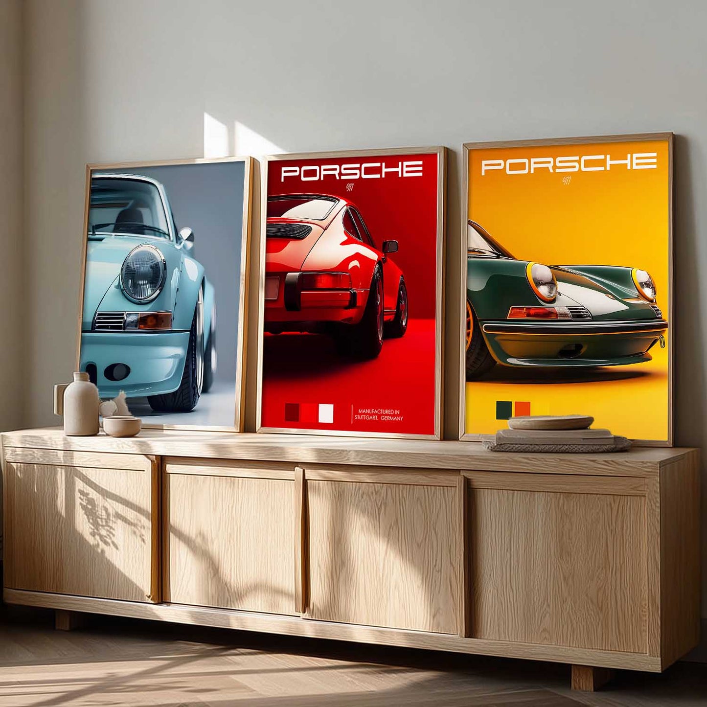 Big Porsche 911 Car Wall Art Paintings for Living Room Bedroom