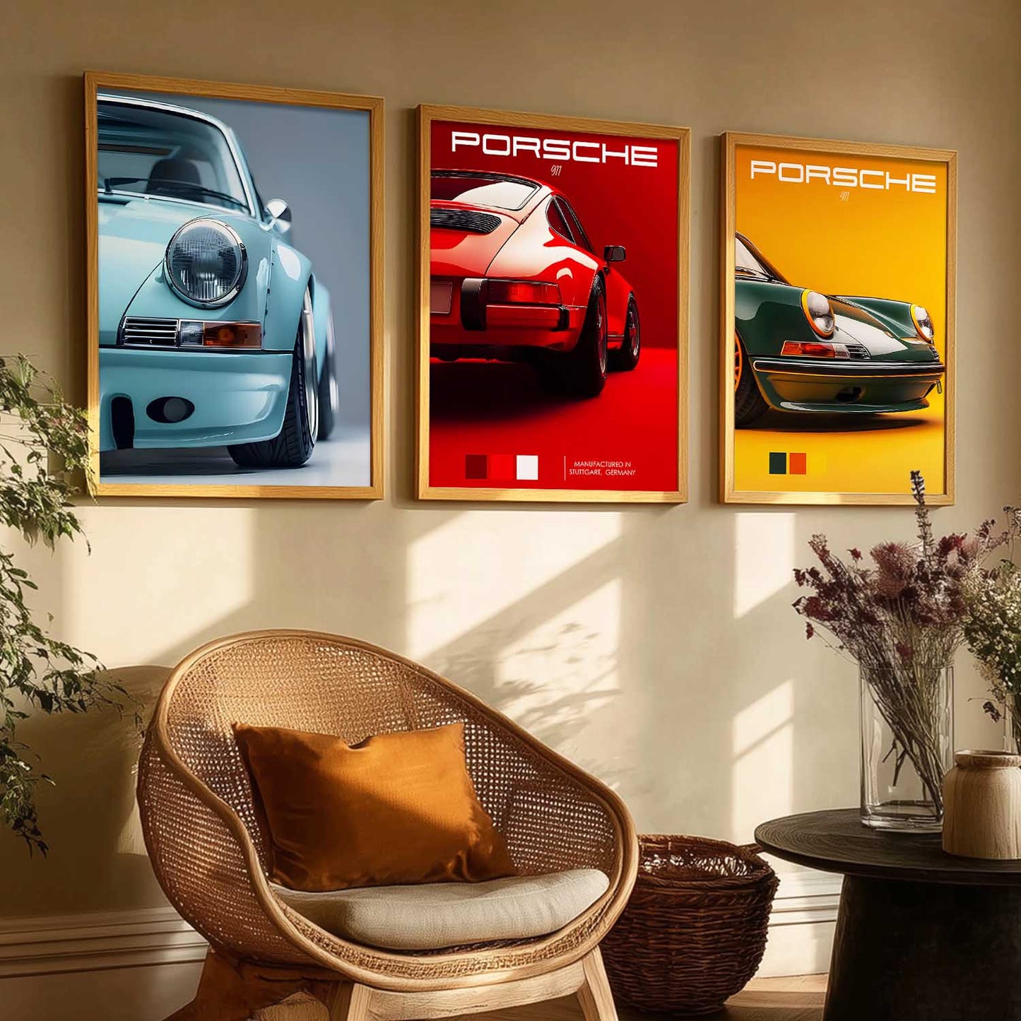 Big Porsche 911 Car Wall Art Paintings for Living Room Bedroom