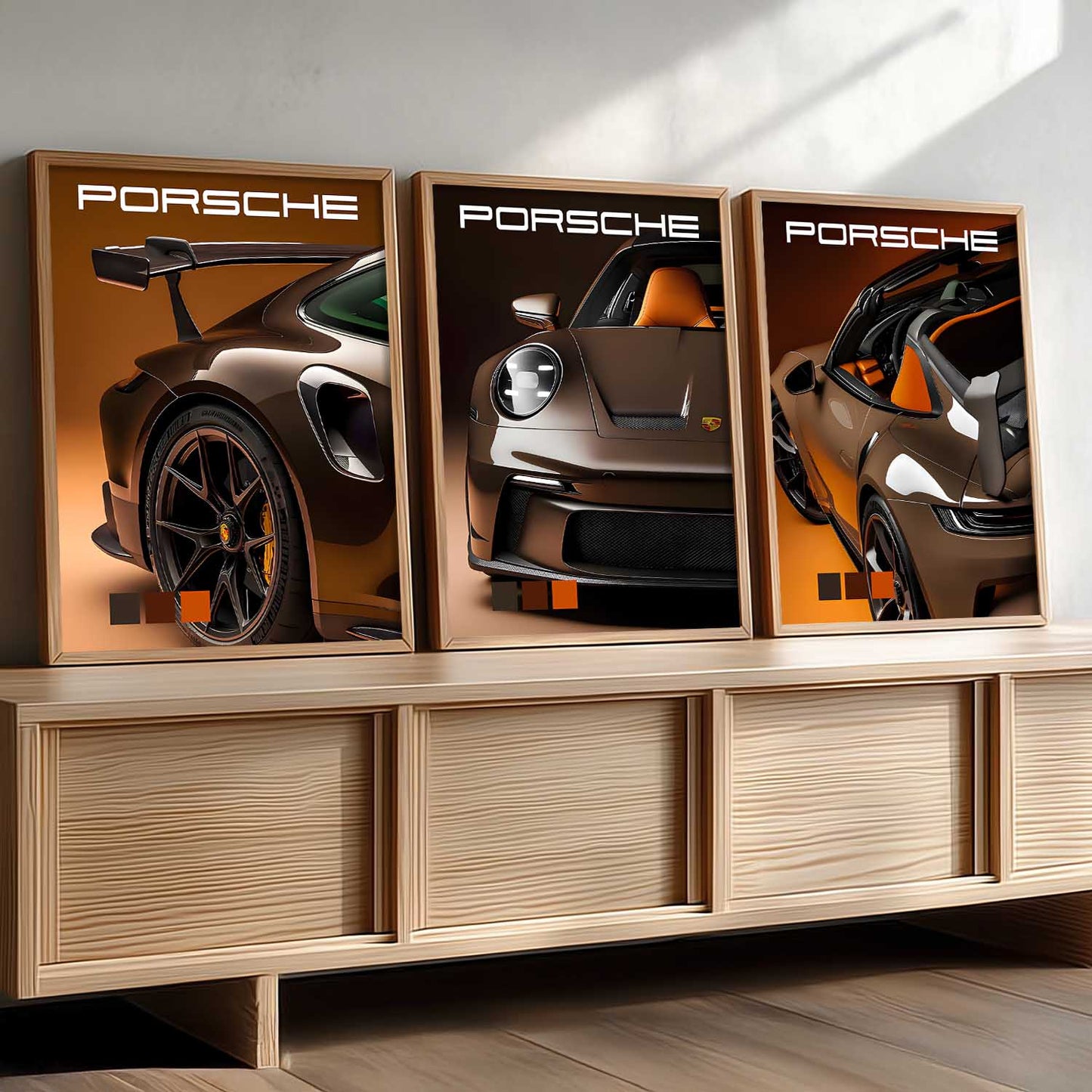 Big Porsche Car  Wall Art Paintings for Living Room Bedroom