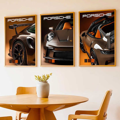 Big Porsche Car  Wall Art Paintings for Living Room Bedroom