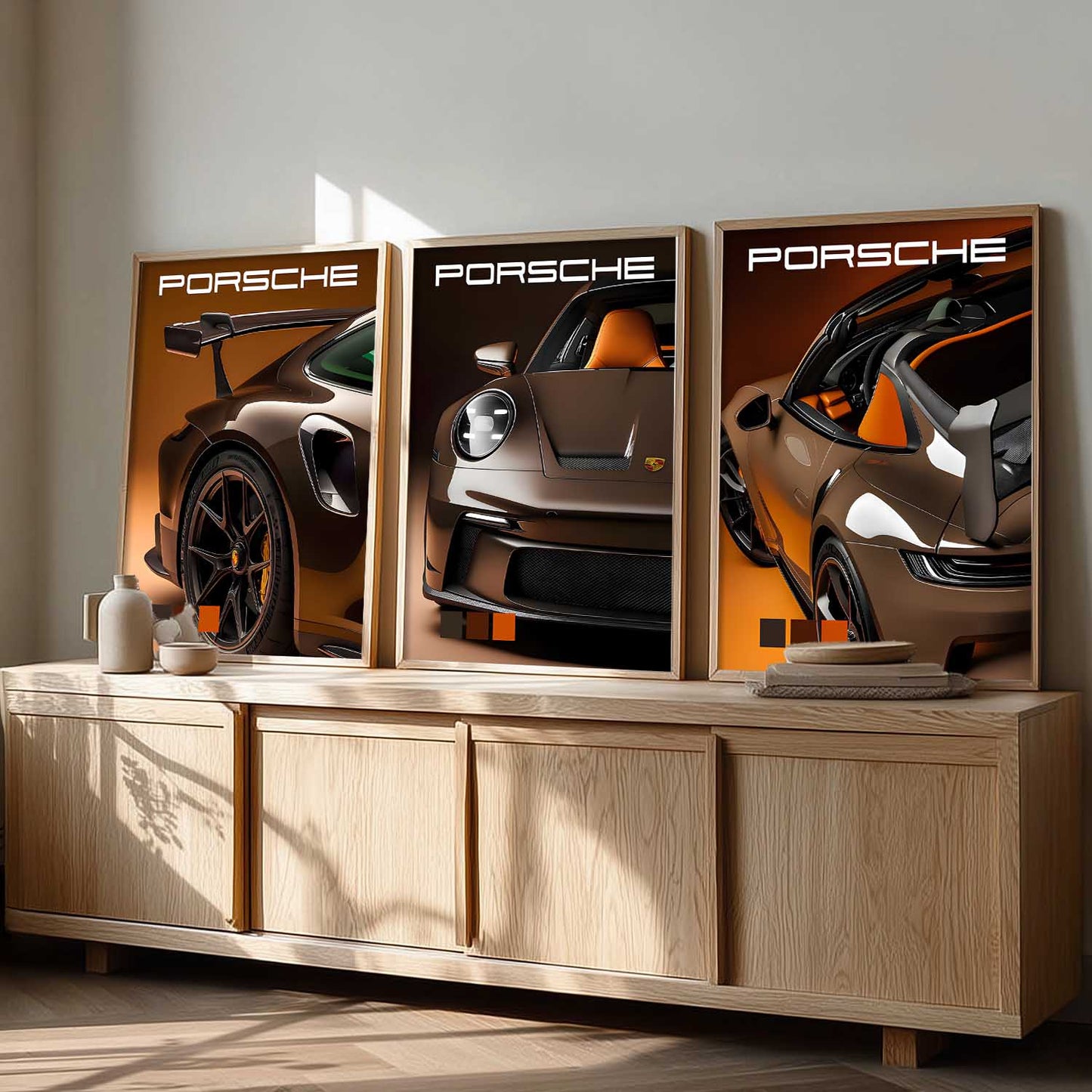 Big Porsche Car  Wall Art Paintings for Living Room Bedroom