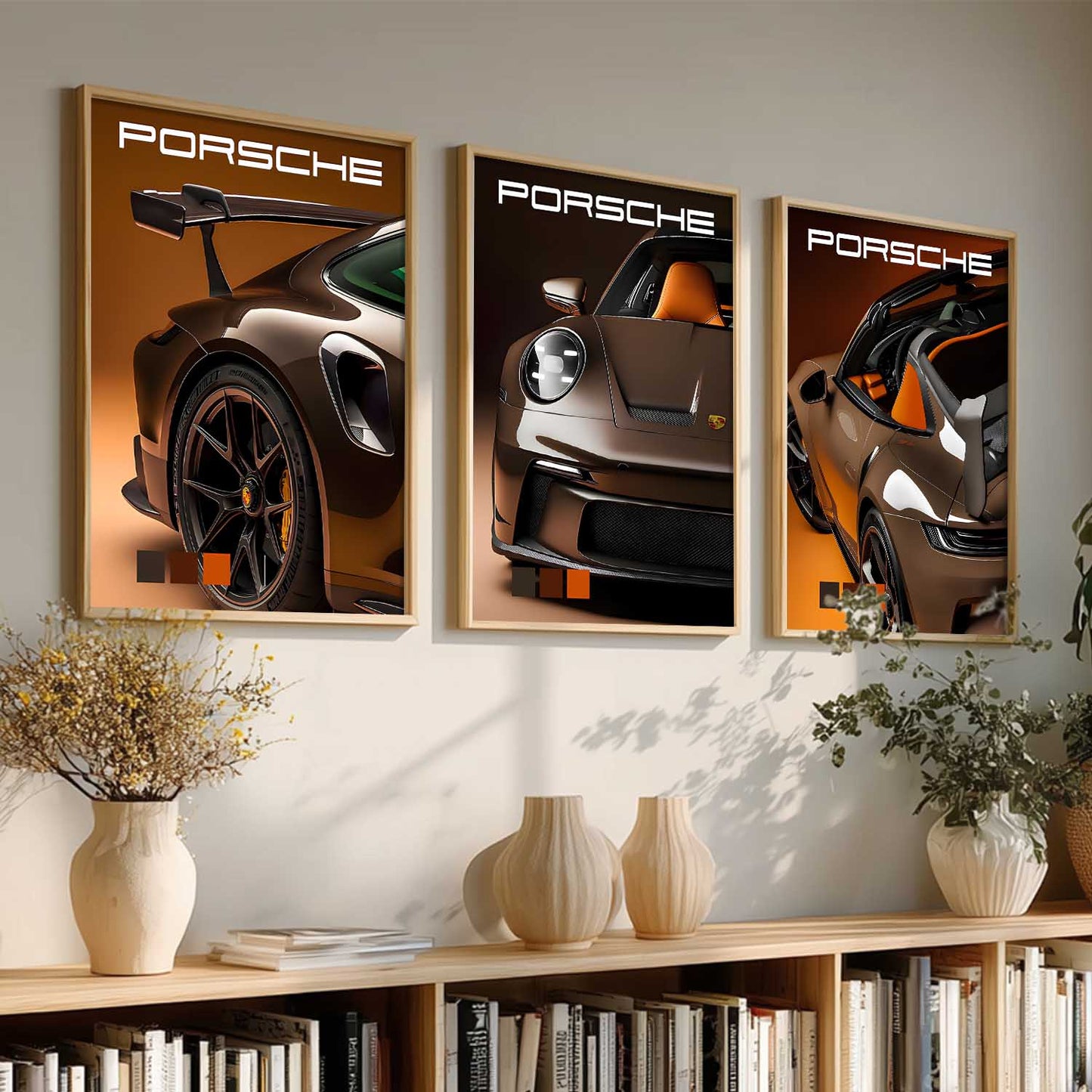 Big Porsche Car  Wall Art Paintings for Living Room Bedroom
