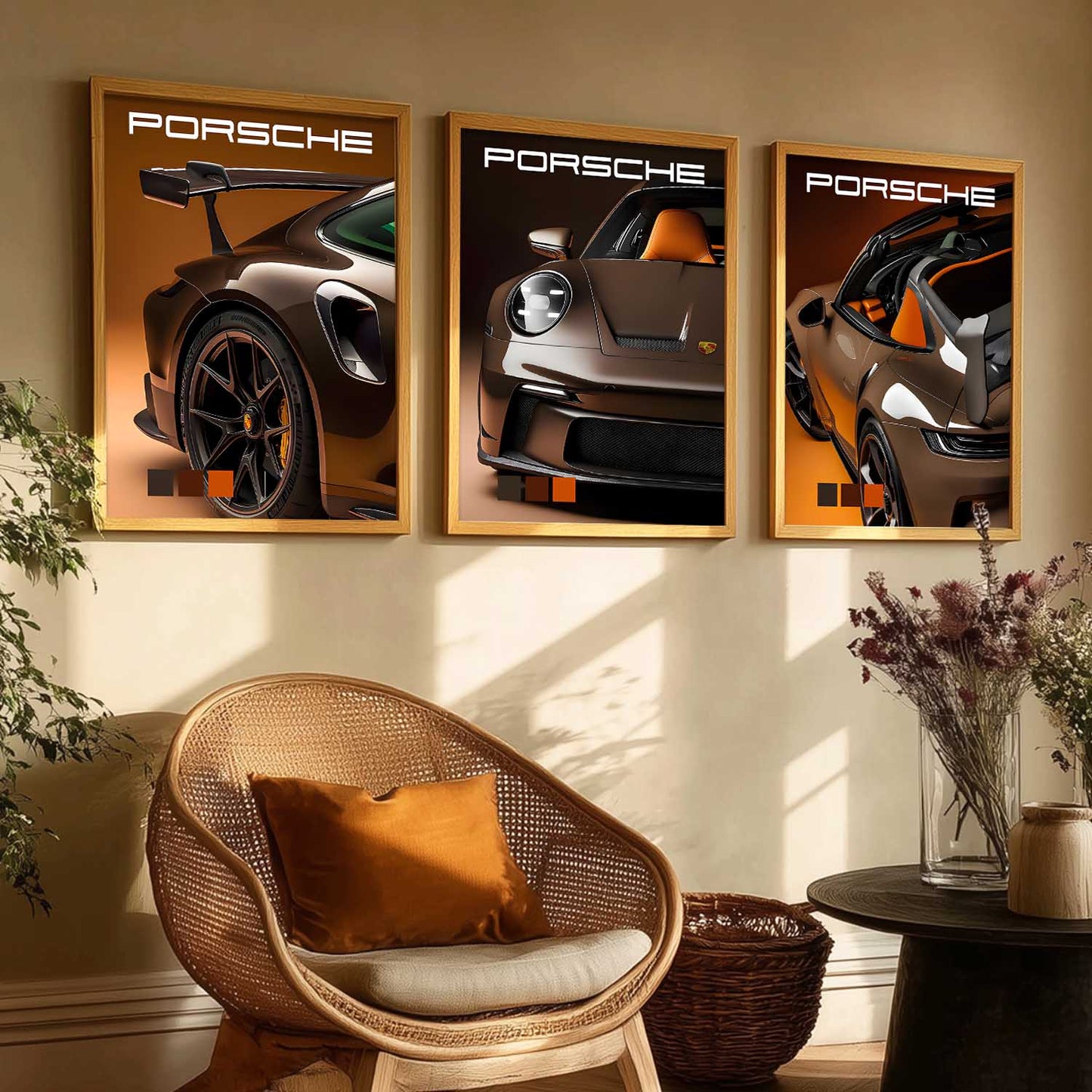 Big Porsche Car  Wall Art Paintings for Living Room Bedroom