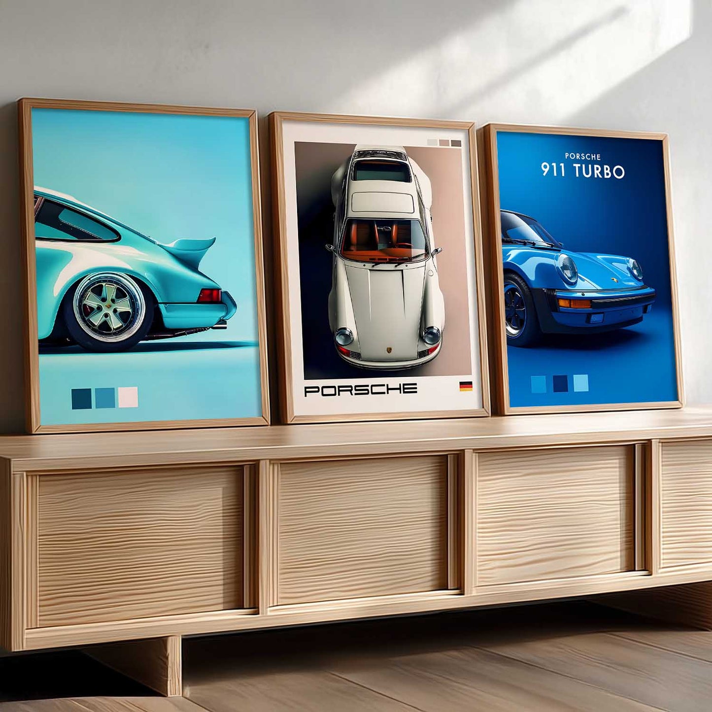 Big Porsche 911 GT3RS Cars Wall Art Paintings for Living Room Bedroom