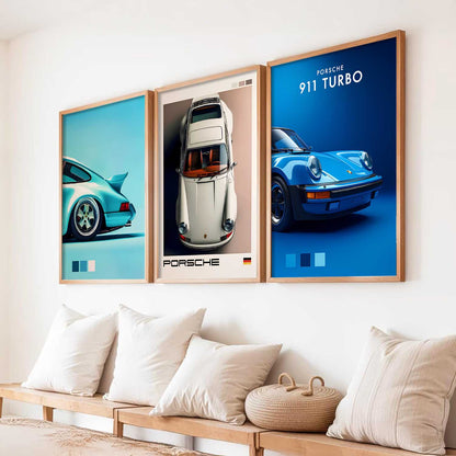 Big Porsche 911 GT3RS Cars Wall Art Paintings for Living Room Bedroom