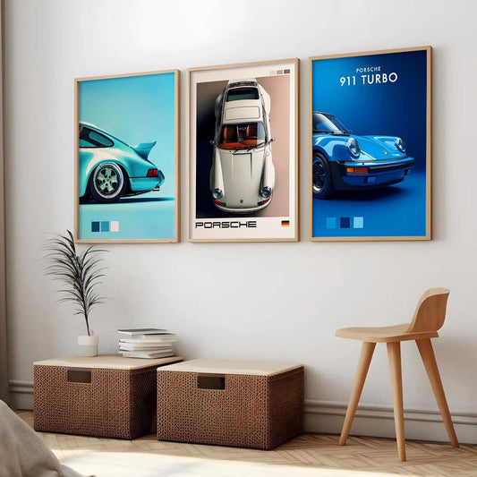 Big Porsche 911 GT3RS Cars Wall Art Paintings for Living Room Bedroom