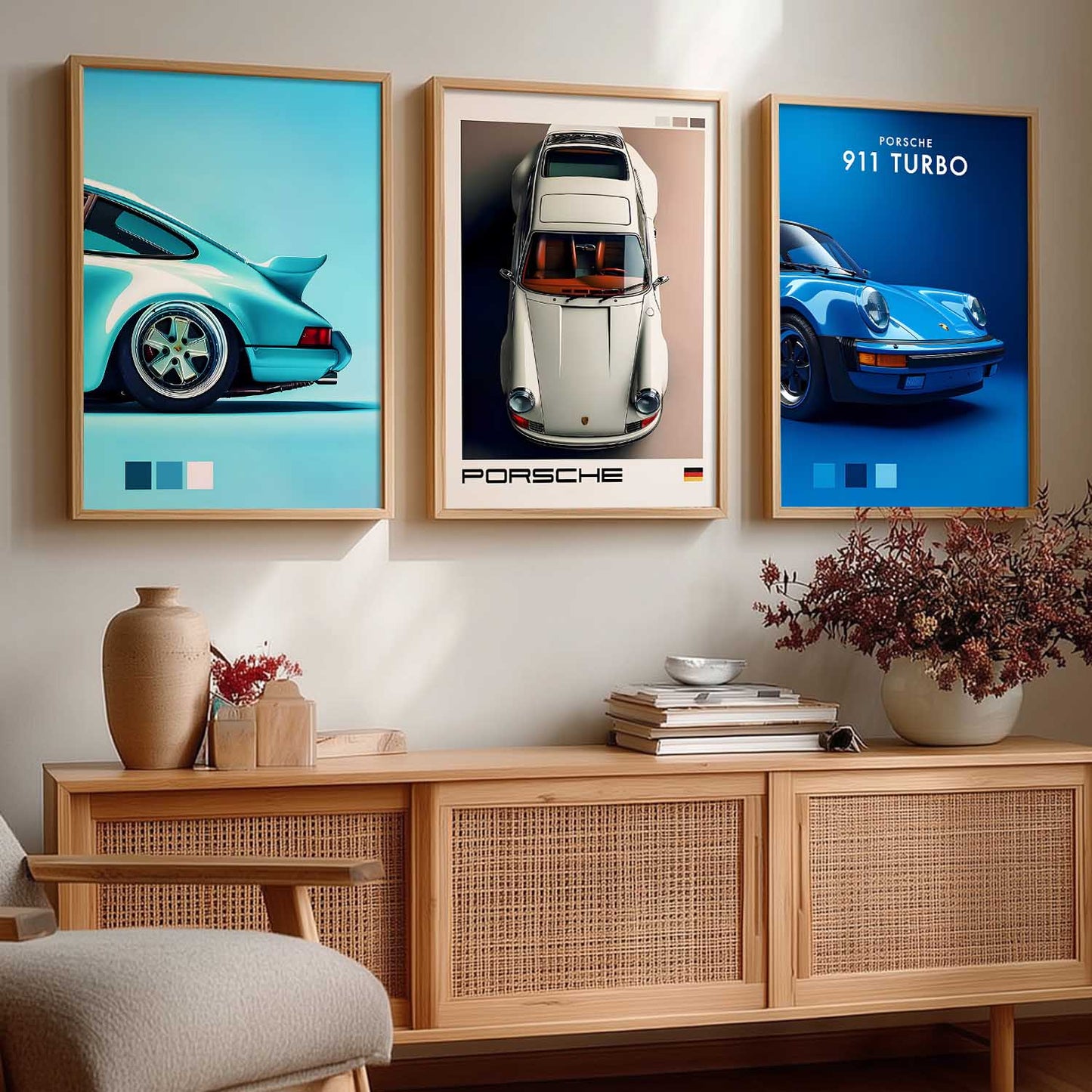 Big Porsche 911 GT3RS Cars Wall Art Paintings for Living Room Bedroom