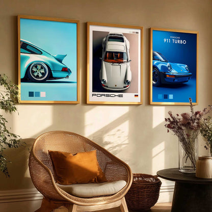 Big Porsche 911 GT3RS Cars Wall Art Paintings for Living Room Bedroom