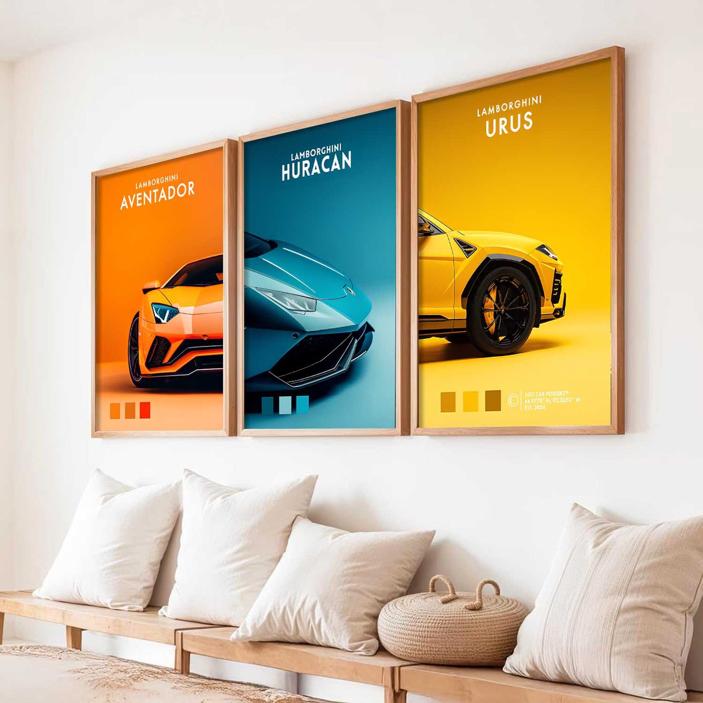 Big Lamborghini Aventador, Huracan, Urus Cars Wall Art Paintings for Living Room Bedroom
