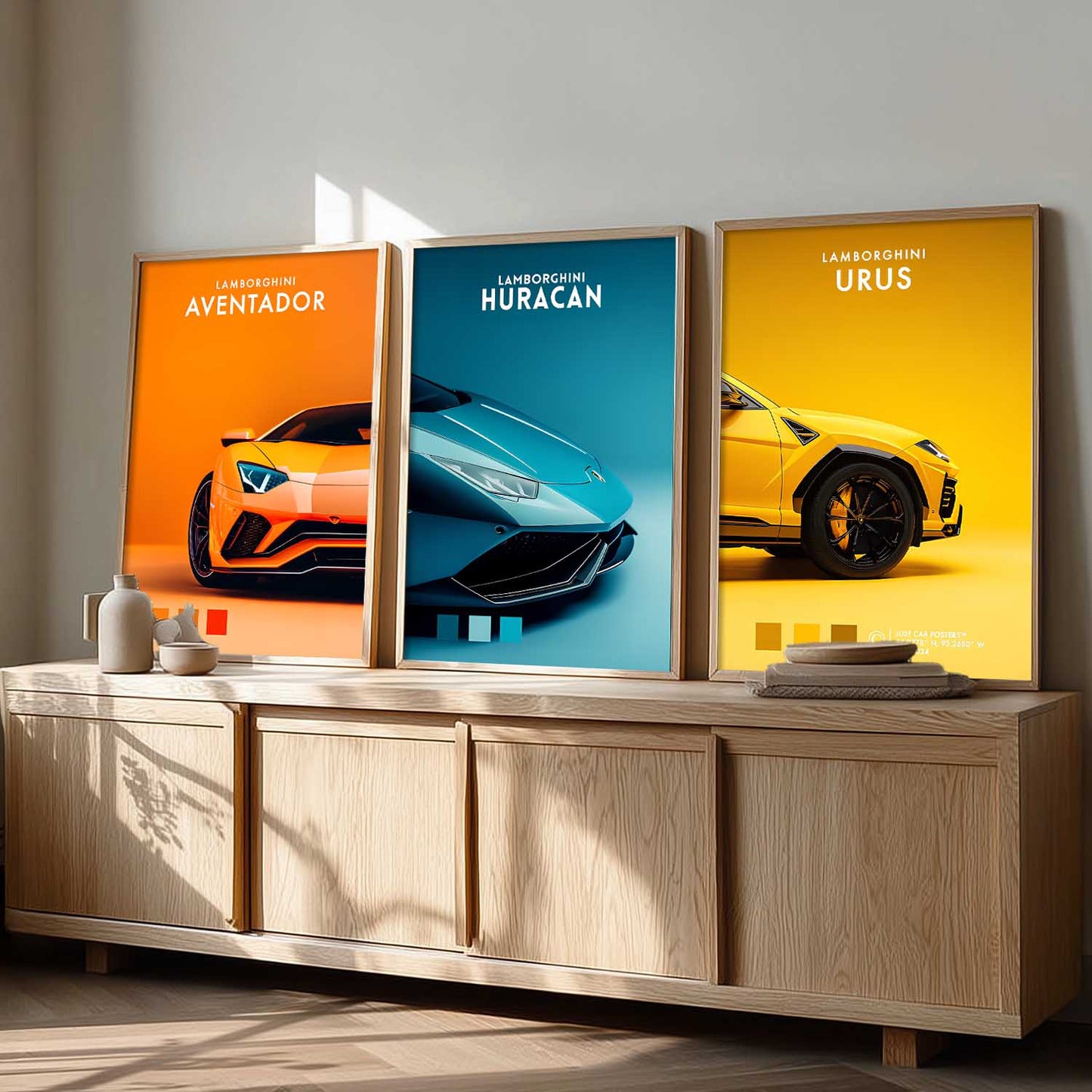 Big Lamborghini Aventador, Huracan, Urus Cars Wall Art Paintings for Living Room Bedroom