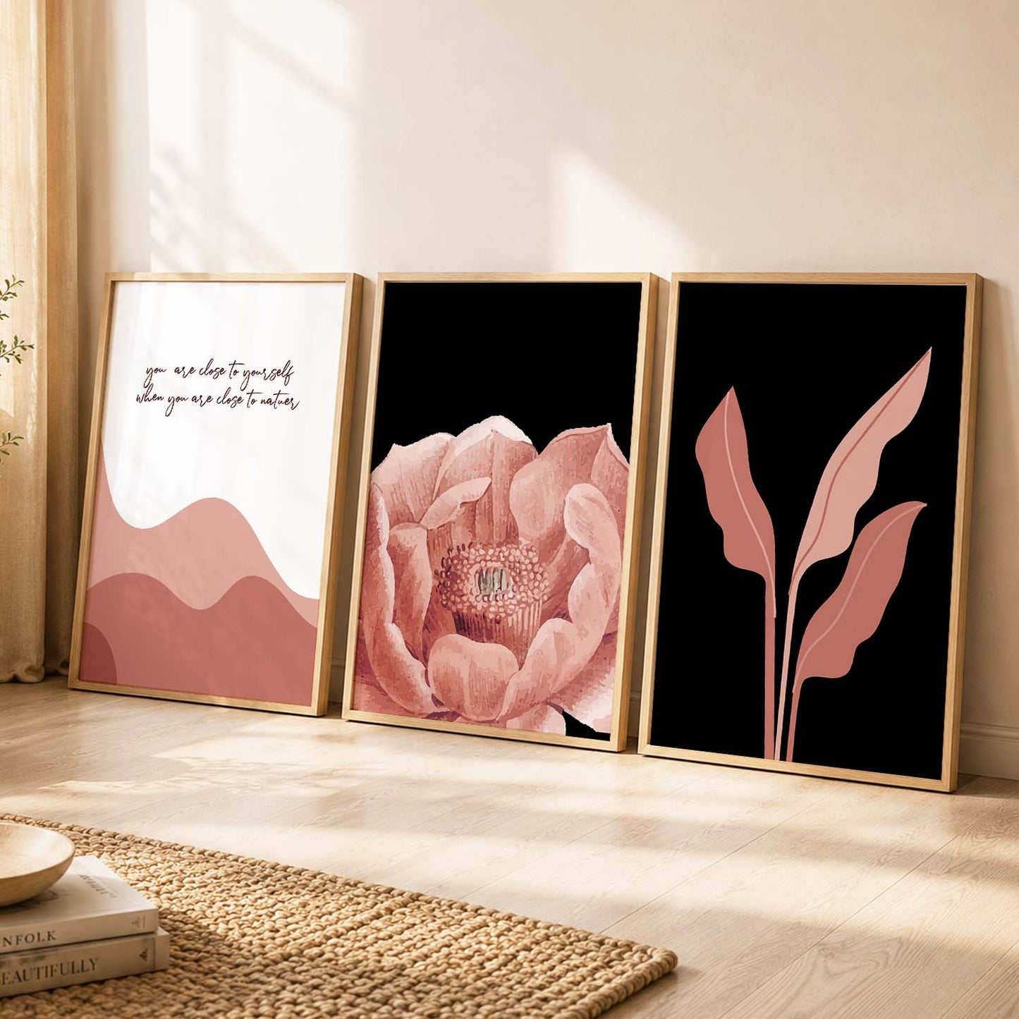 Nature Inspired Wall Arts for Living Room Wall Decor : Orange