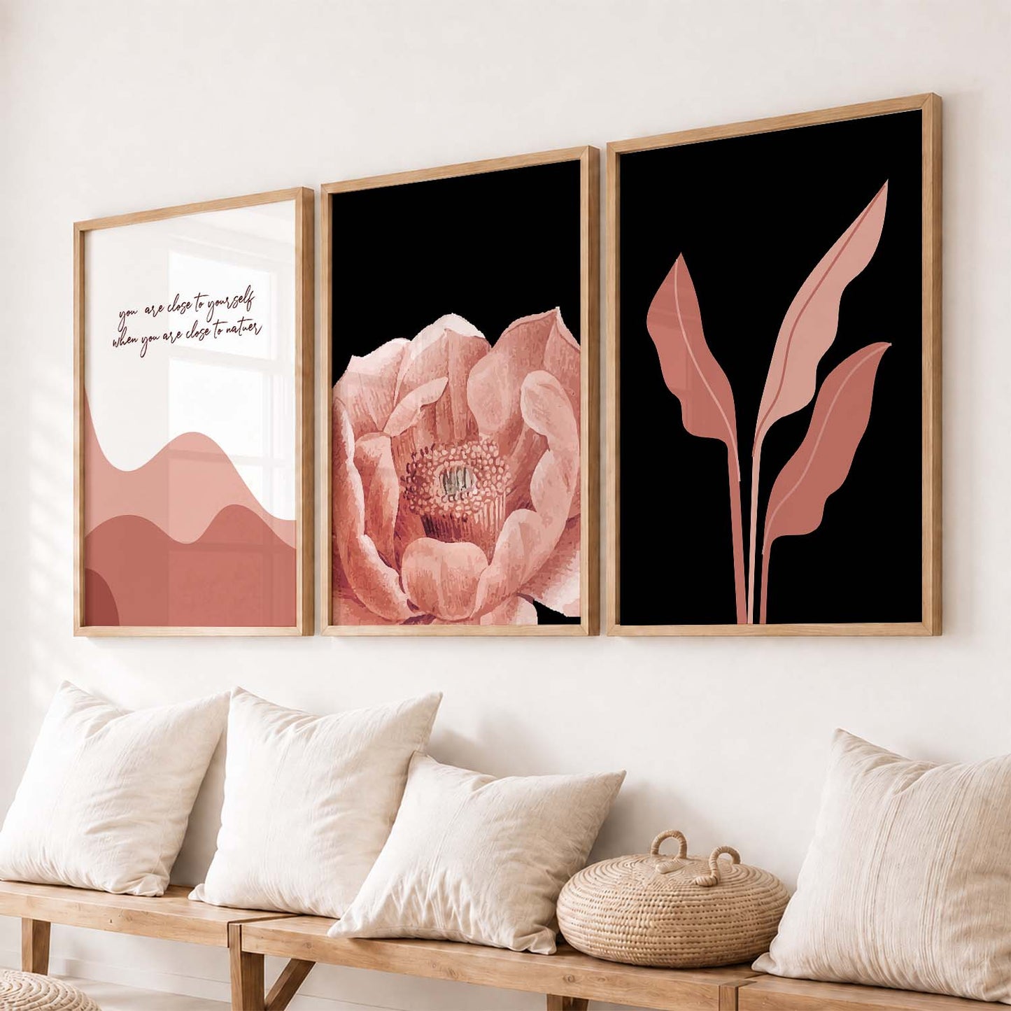 Nature Inspired Wall Arts for Living Room Wall Decor : Orange