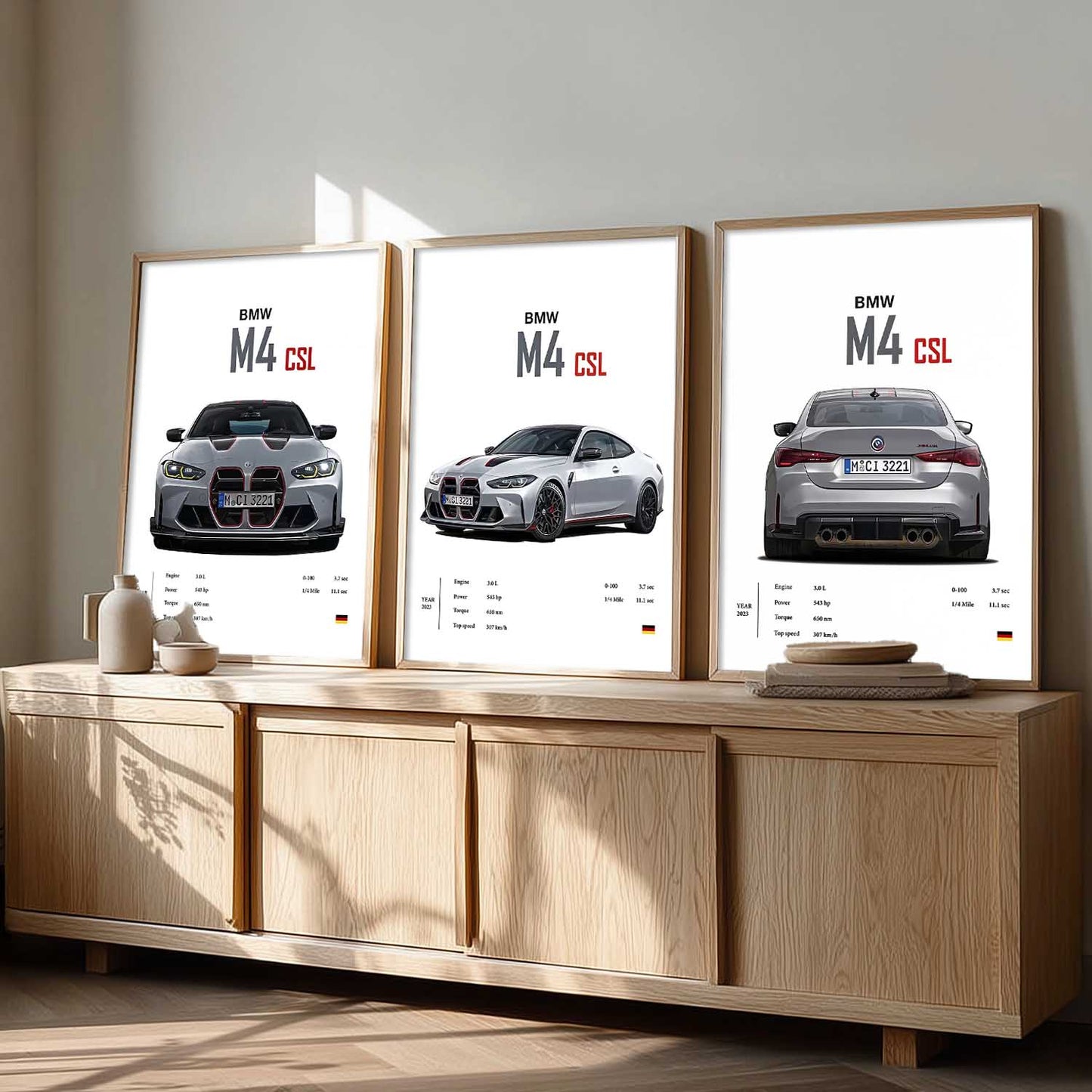 Big BMW M4 Cars Wall Art Paintings for Living Room Bedroom