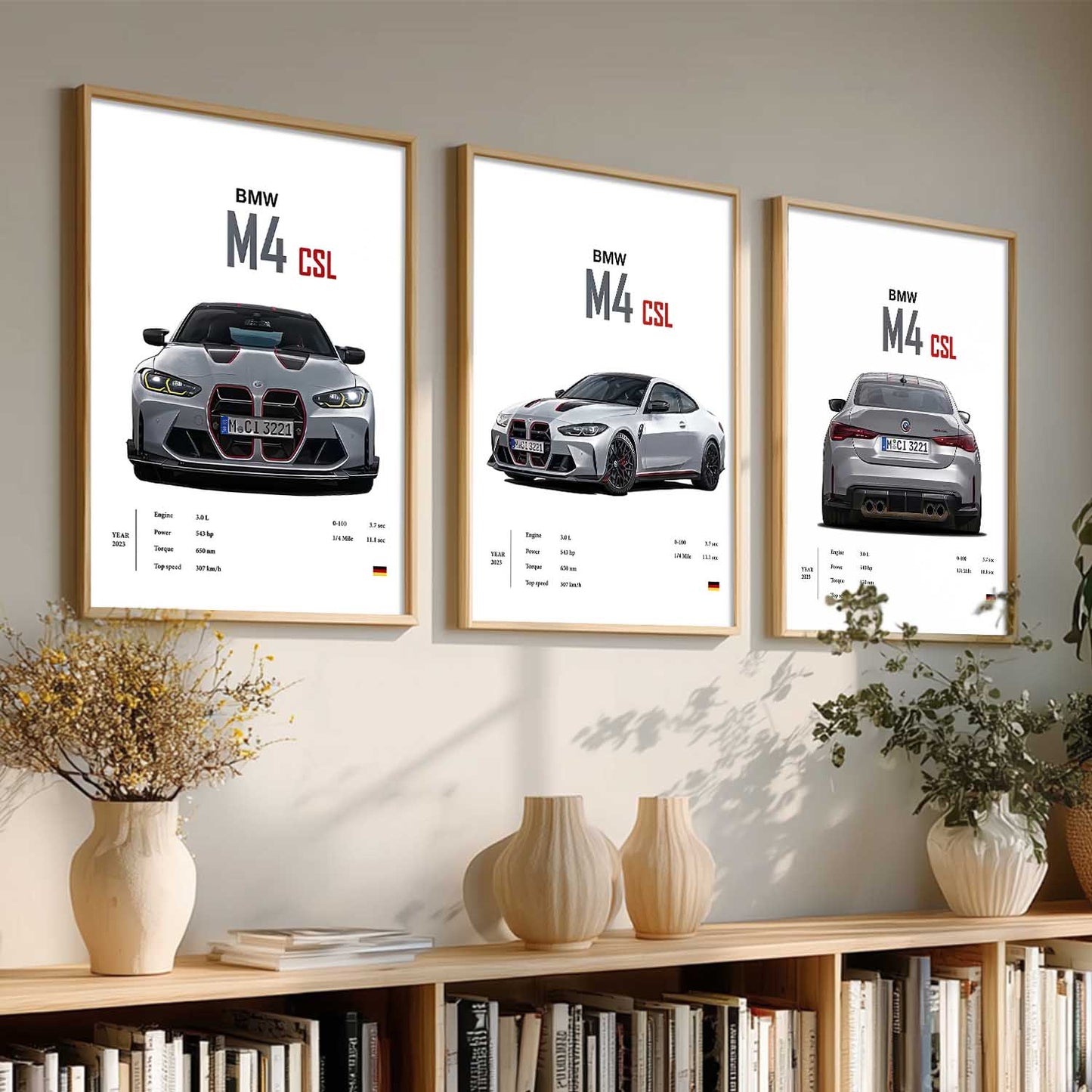 Big BMW M4 Cars Wall Art Paintings for Living Room Bedroom