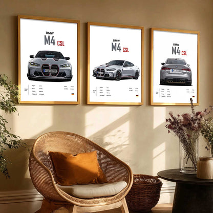 Big BMW M4 Cars Wall Art Paintings for Living Room Bedroom