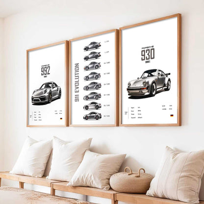 Big Porsche Cars Wall Art Paintings for Living Room Bedroom