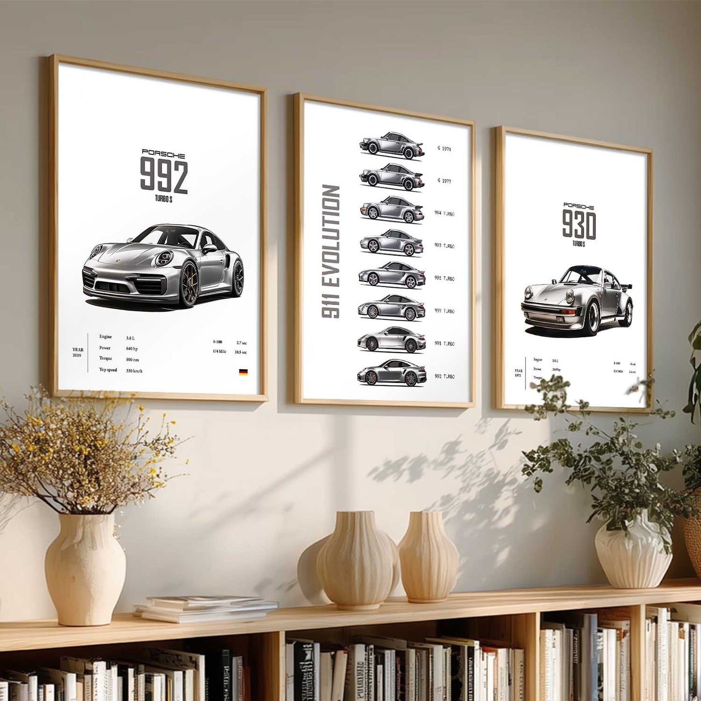 Big Porsche Cars Wall Art Paintings for Living Room Bedroom