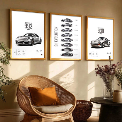 Big Porsche Cars Wall Art Paintings for Living Room Bedroom