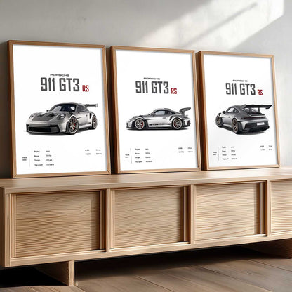 Big Porsche Cars Wall Art Paintings for Living Room Bedroom