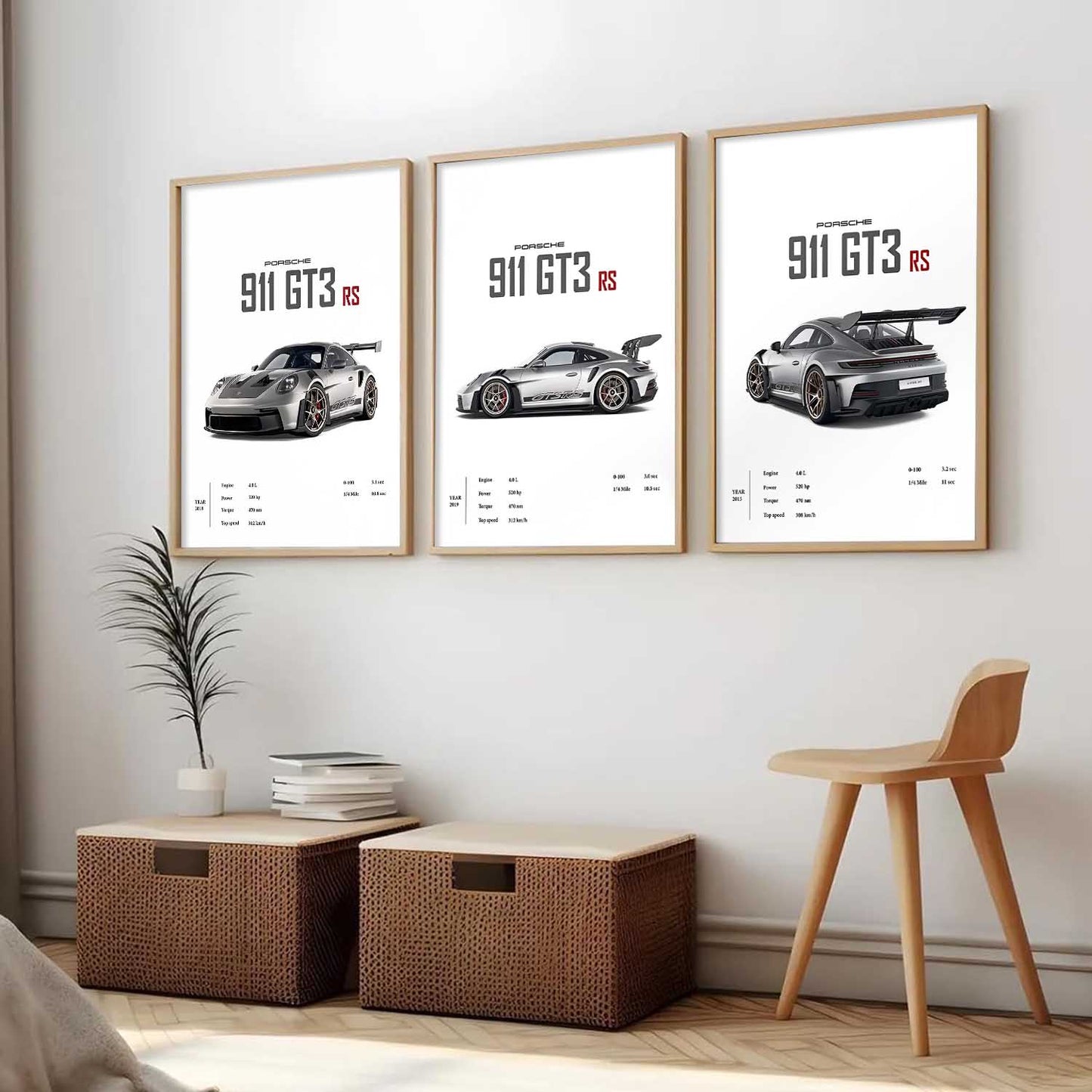 Big Porsche Cars Wall Art Paintings for Living Room Bedroom