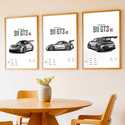 Big Porsche Cars Wall Art Paintings for Living Room Bedroom