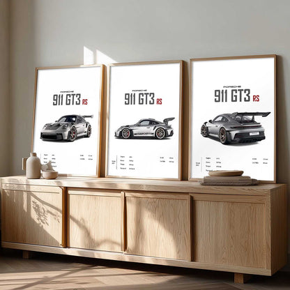 Big Porsche Cars Wall Art Paintings for Living Room Bedroom