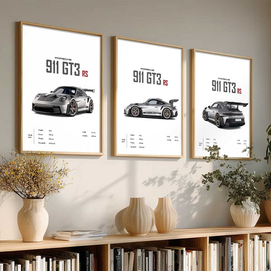 Big Porsche Cars Wall Art Paintings for Living Room Bedroom