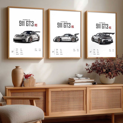 Big Porsche Cars Wall Art Paintings for Living Room Bedroom