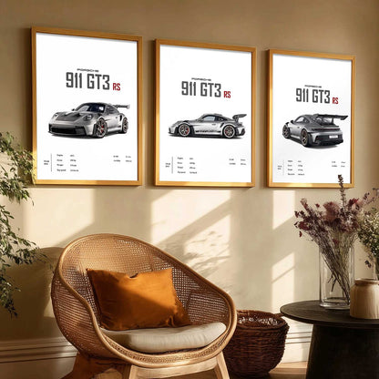Big Porsche Cars Wall Art Paintings for Living Room Bedroom