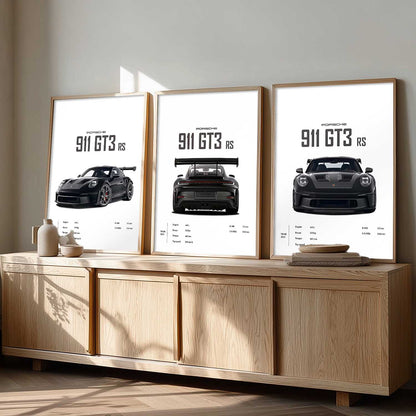 Big Porsche 911 Cars Wall Art Paintings for Living Room Bedroom