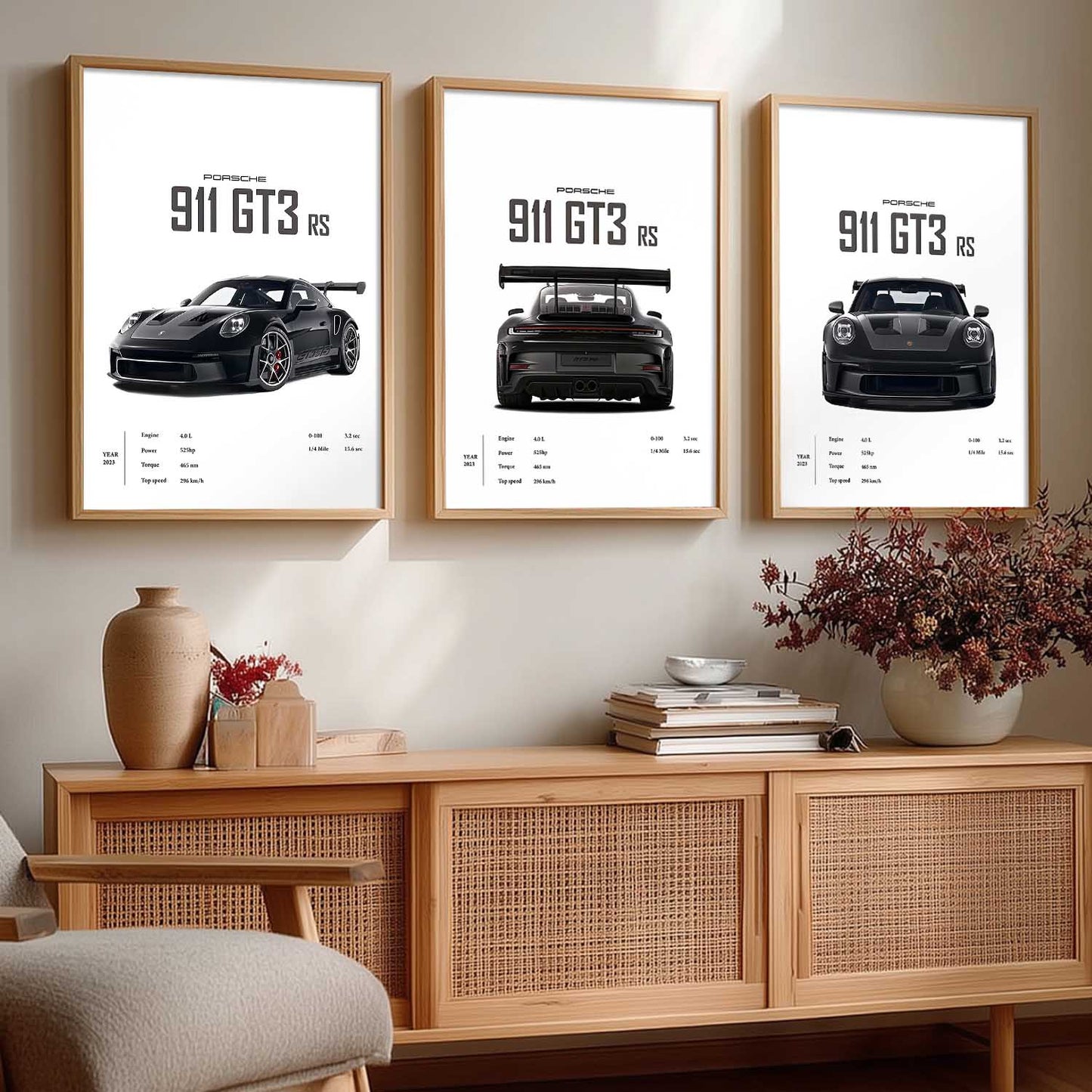 Big Porsche 911 Cars Wall Art Paintings for Living Room Bedroom