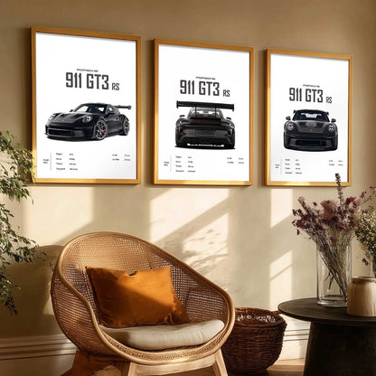 Big Porsche 911 Cars Wall Art Paintings for Living Room Bedroom