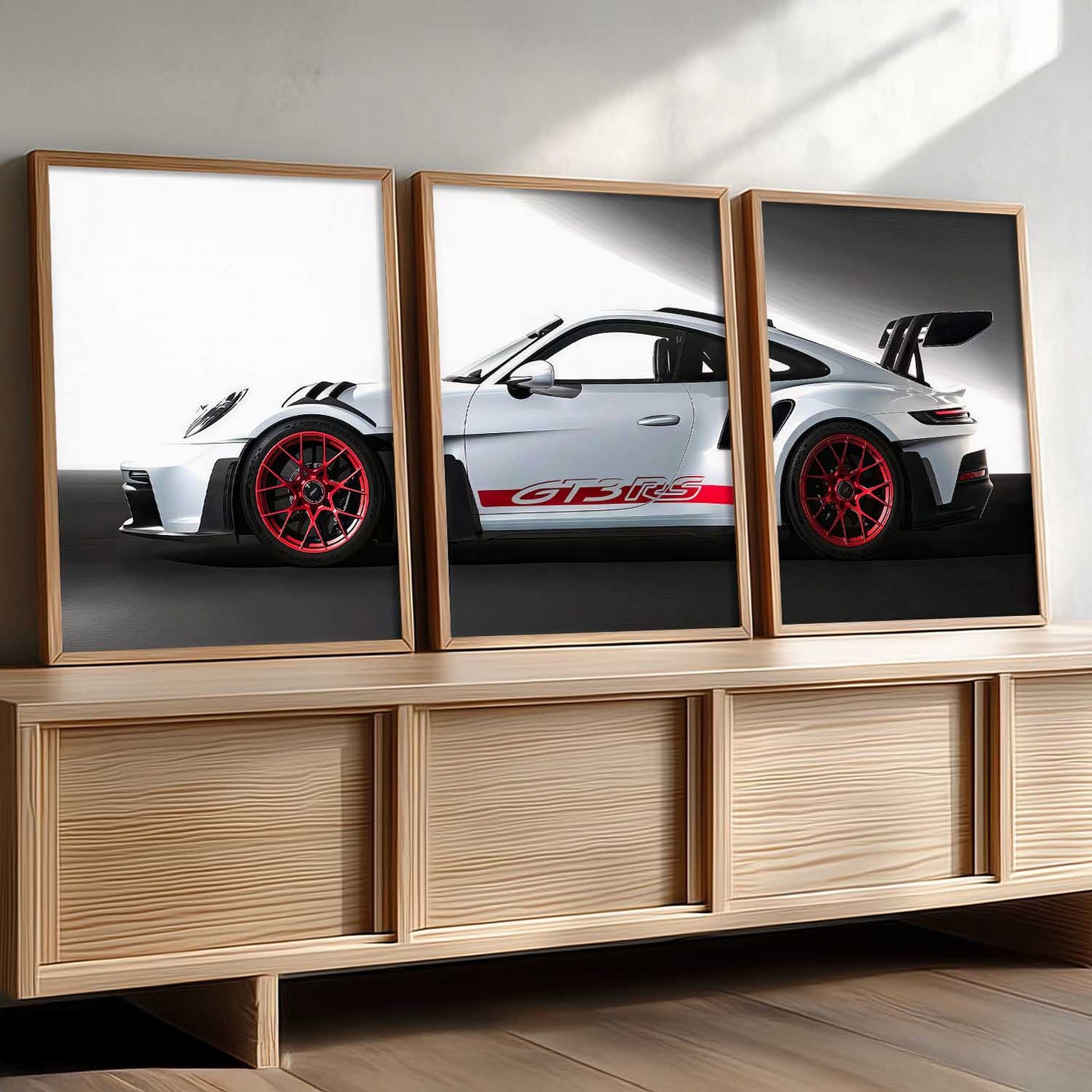 Big Porsche 911 GT3RS Car  Wall Art Paintings for Living Room Bedroom