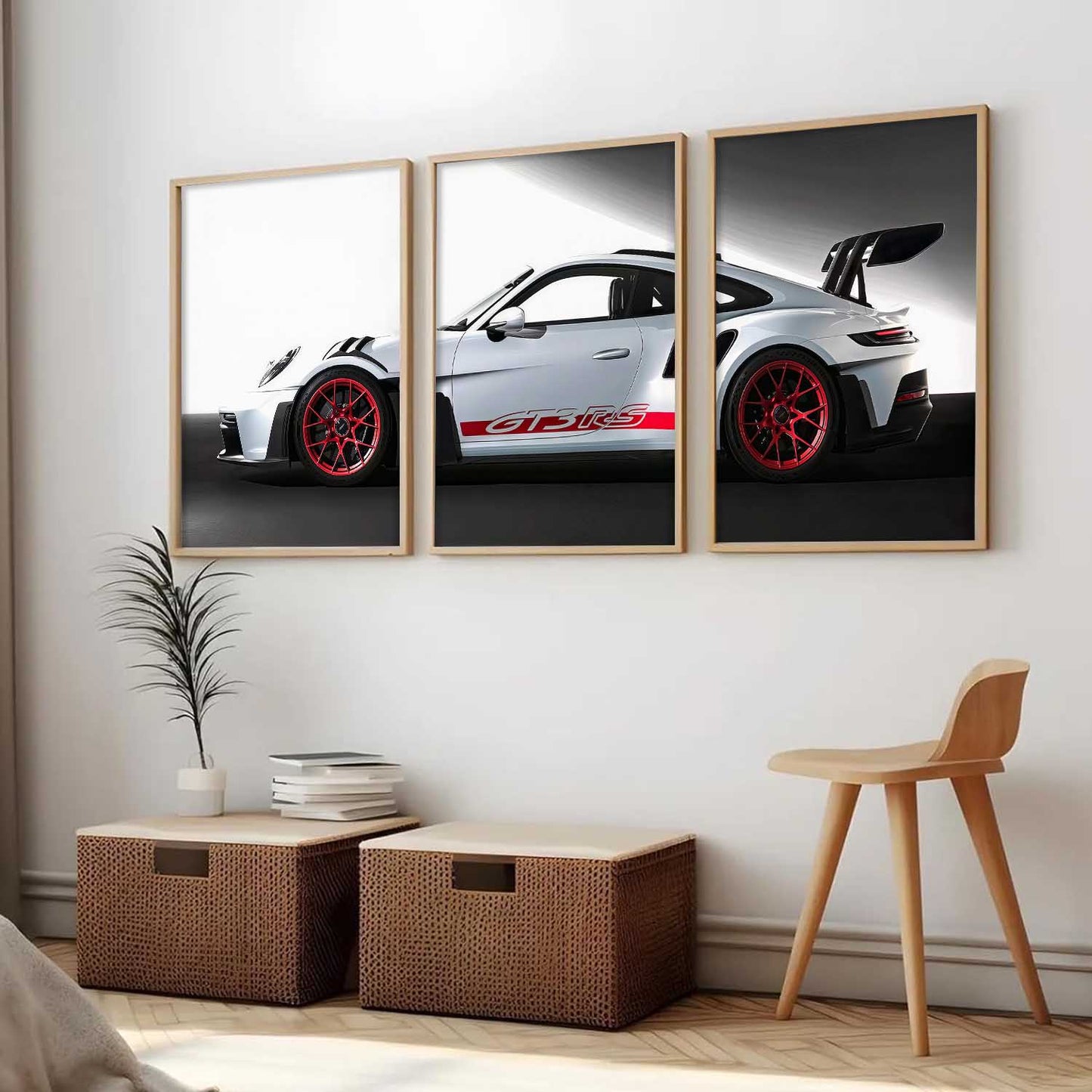 Big Porsche 911 GT3RS Car  Wall Art Paintings for Living Room Bedroom