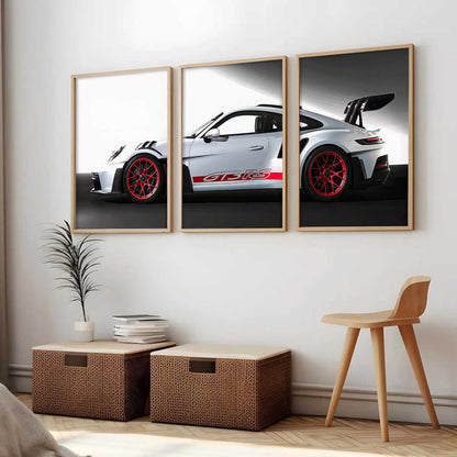 Big Porsche 911 GT3RS Car  Wall Art Paintings for Living Room Bedroom