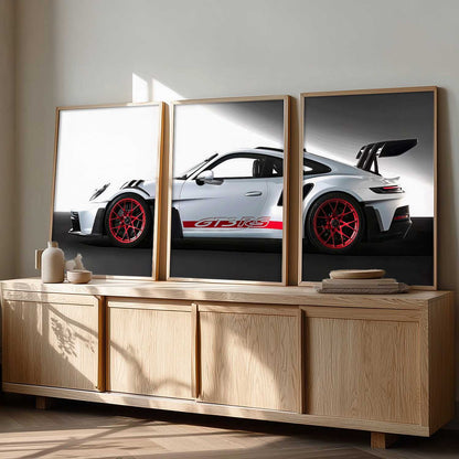 Big Porsche 911 GT3RS Car  Wall Art Paintings for Living Room Bedroom