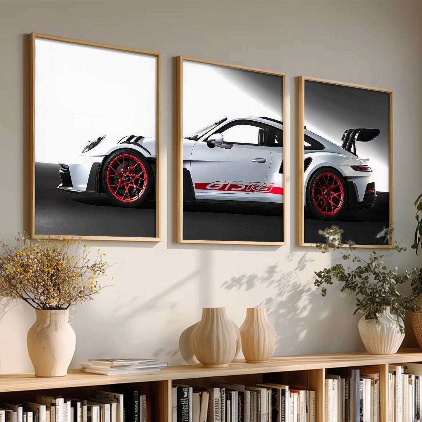Big Porsche 911 GT3RS Car  Wall Art Paintings for Living Room Bedroom