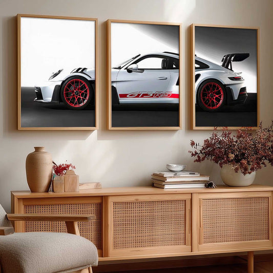 Big Porsche 911 GT3RS Car  Wall Art Paintings for Living Room Bedroom