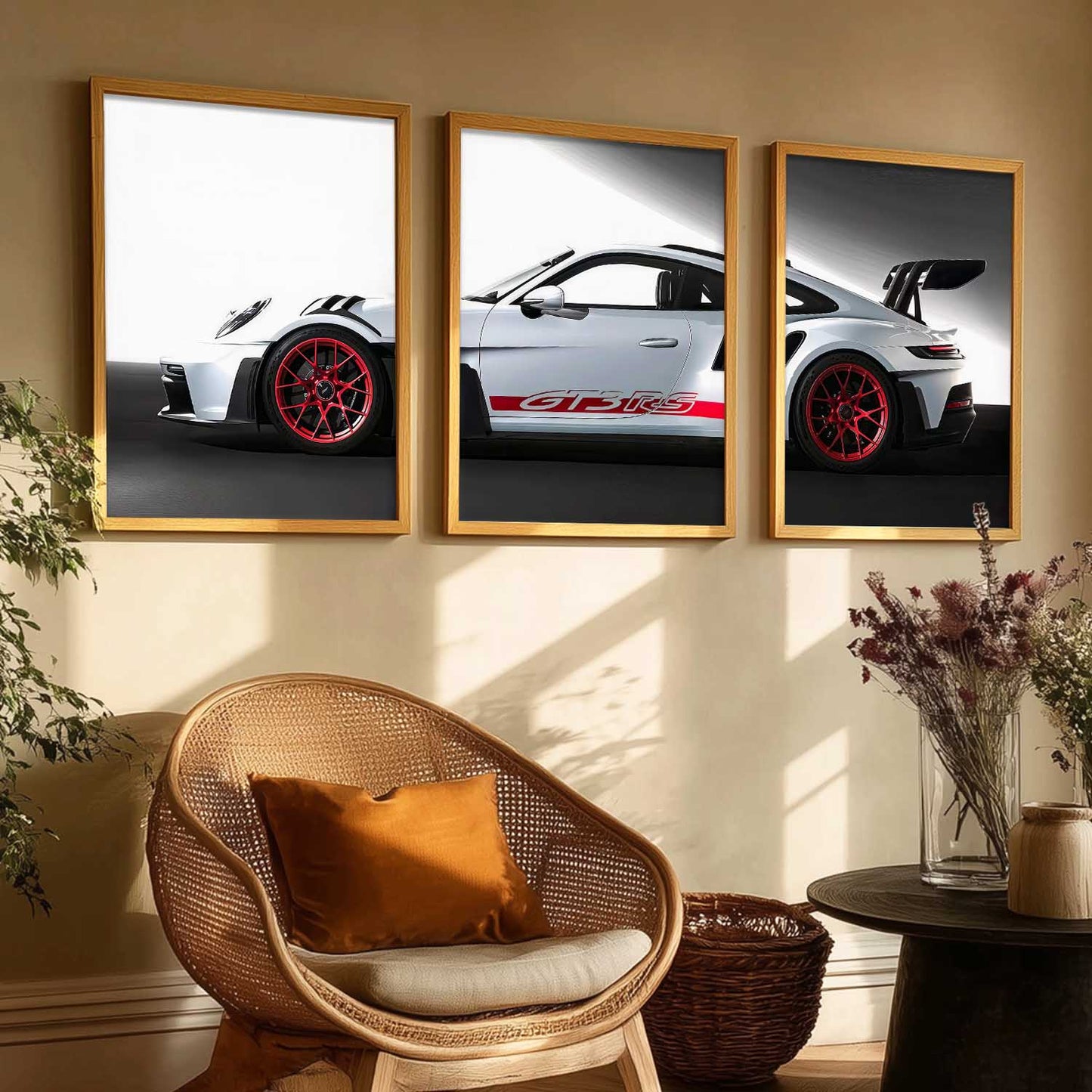 Big Porsche 911 GT3RS Car  Wall Art Paintings for Living Room Bedroom