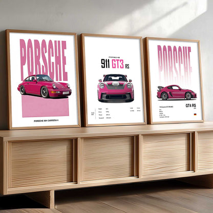 Big Porsche 911  Car  Wall Art Paintings for Living Room Bedroom