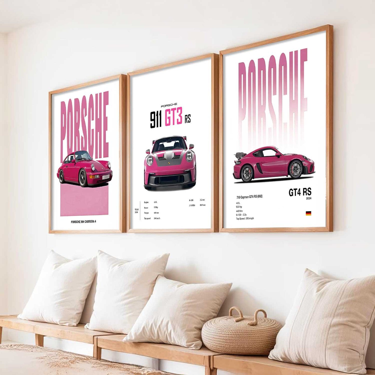 Big Porsche 911  Car  Wall Art Paintings for Living Room Bedroom