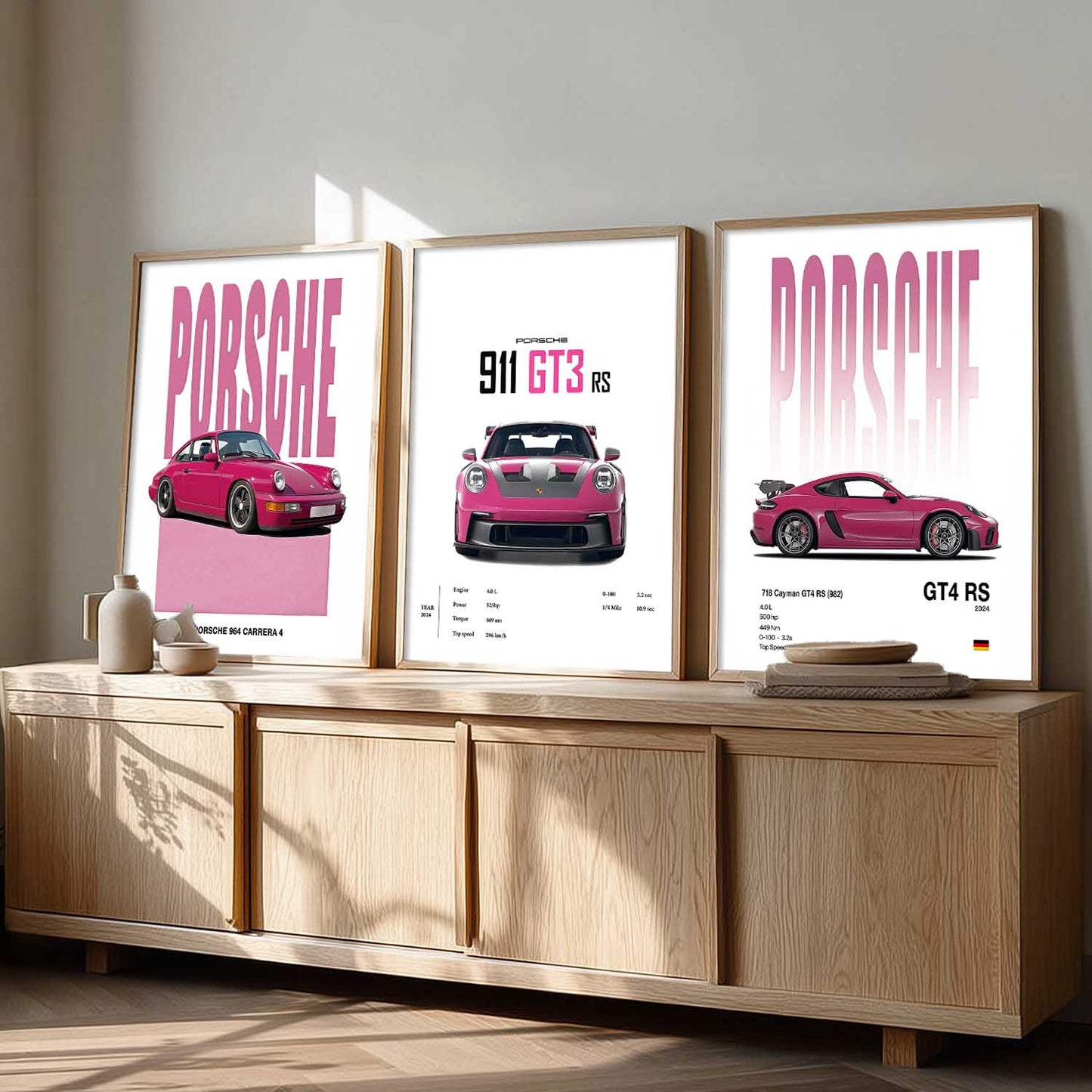 Big Porsche 911  Car  Wall Art Paintings for Living Room Bedroom