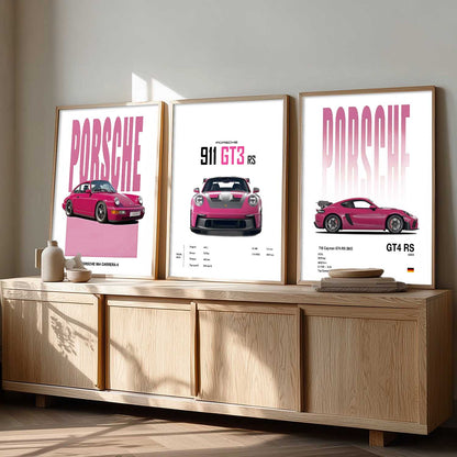 Big Porsche 911  Car  Wall Art Paintings for Living Room Bedroom