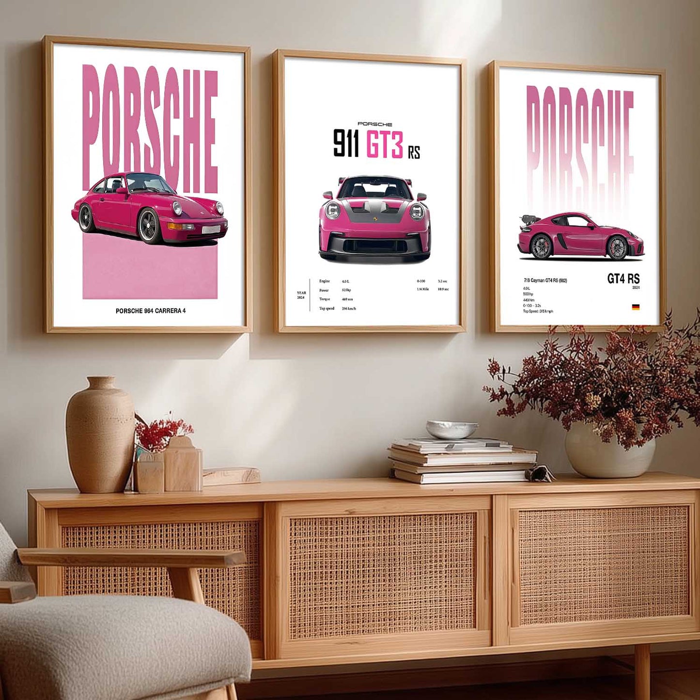 Big Porsche 911  Car  Wall Art Paintings for Living Room Bedroom