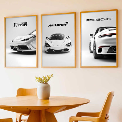 Big McLaren Ferrari Prosche Cars Wall Art Paintings for Living Room Bedroom