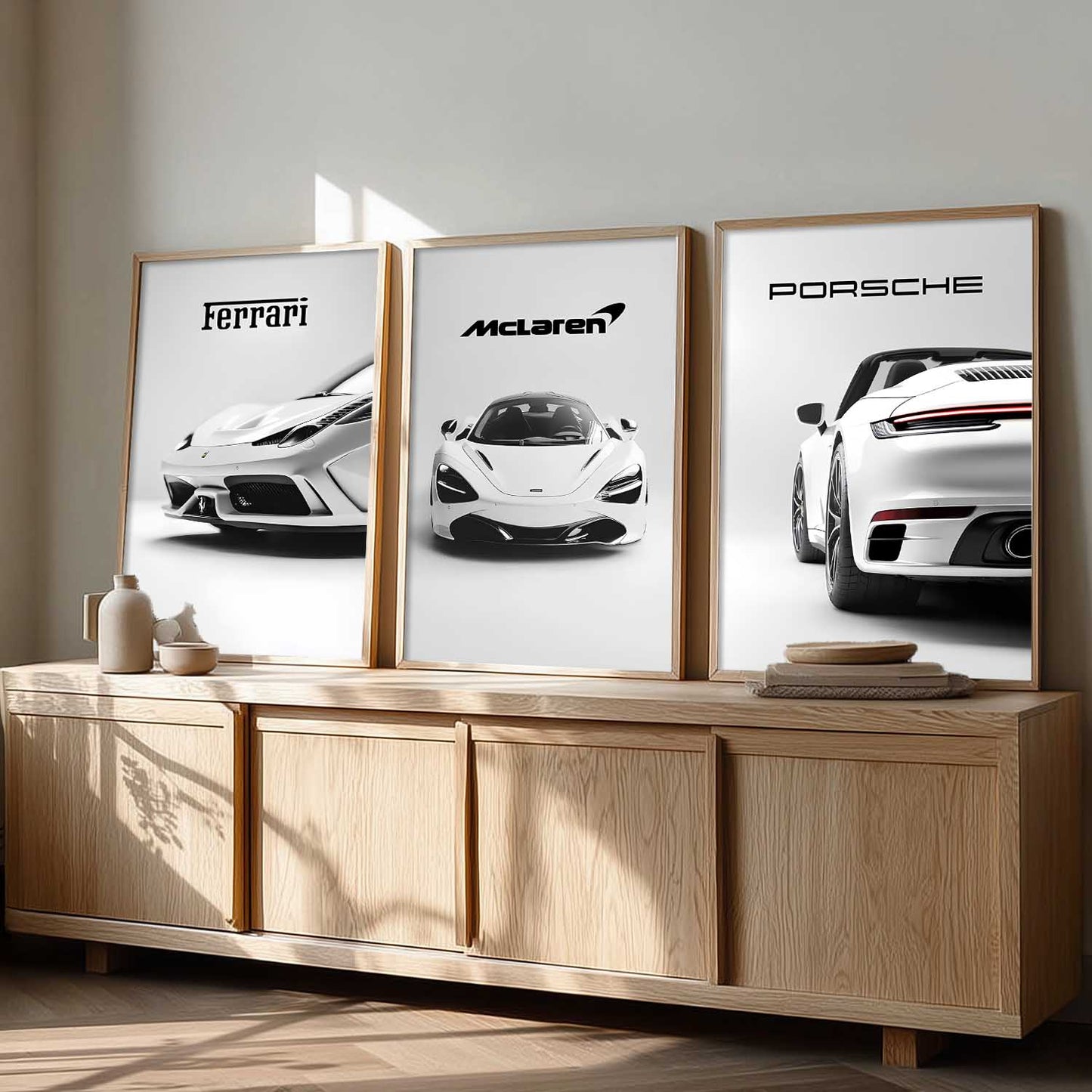 Big McLaren Ferrari Prosche Cars Wall Art Paintings for Living Room Bedroom