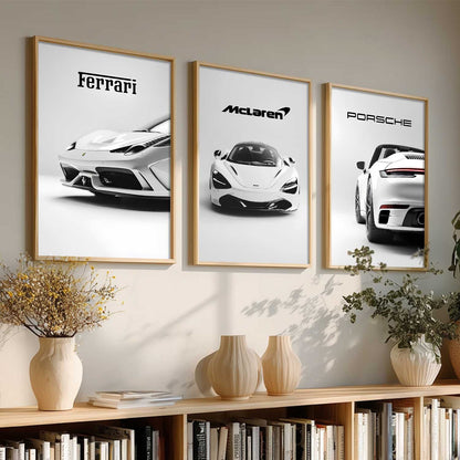 Big McLaren Ferrari Prosche Cars Wall Art Paintings for Living Room Bedroom